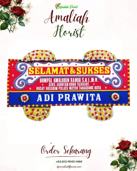 Papan Bunga Ucapan Selamat Pacarkeling
